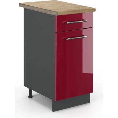 Vicco Modell Fame-Line Küchenunterschrank - Bordeaux Rot, 40cm Vicco Modell Fame-Line Küchenunterschrank - Bordeaux Rot, 40cm