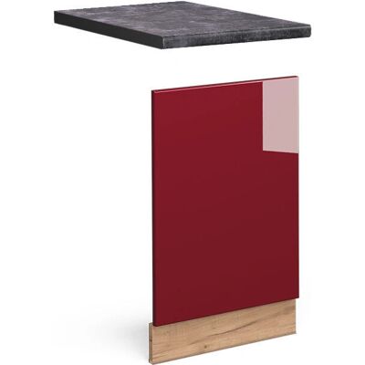 Panel de Cocina Vicco Fame-Line - 45cm, Rojo Burdeos brillo, Antracita Panel de Cocina Vicco Fame-Line - 45cm, Rojo Burdeos brillo, Antracita