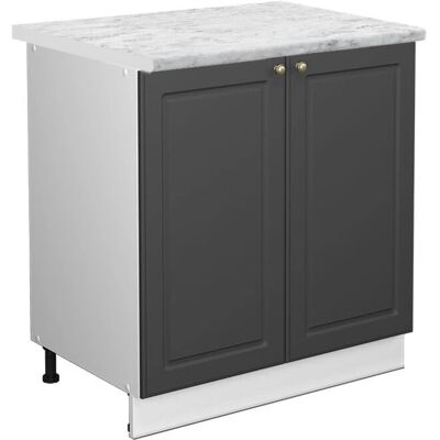 Armario bajo para fregadero Vicco Fame-Line - Gabinete de Cocina - Antracita brillante Armario bajo para fregadero Vicco Fame-Line - Gabinete de Cocina - Antracita brillante