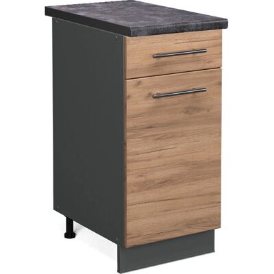 Vicco - Mueble bajo de cocina Fame-Line - Roble dorado - 40cm - Mueble de cocina Vicco - Mueble bajo de cocina Fame-Line - Roble dorado - 40cm - Mueble de cocina