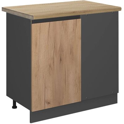 Armario de esquina Vicco R-Line - Roble dorado / Antracita - 86cm - Muebles de cocina Armario de esquina Vicco R-Line - Roble dorado / Antracita - 86cm - Muebles de cocina