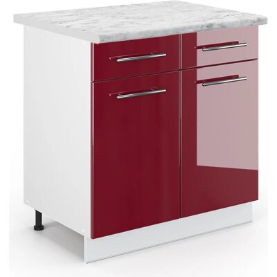 Armario de cocina Vicco Fame-Line - 80cm, Alto brillo, Mármol Armario de cocina Vicco Fame-Line - 80cm, Alto brillo, Mármol