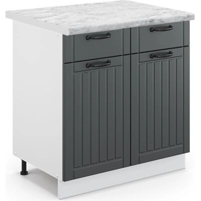 Gabinete inferior de cocina Fame-Line, Antracita, 80 cm - Muebles de cocina Gabinete inferior de cocina Fame-Line, Antracita, 80 cm - Muebles de cocina