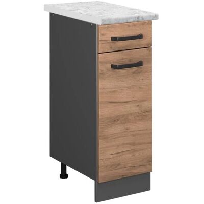Gabinete base de cocina Vicco R-Line - Roble dorado y mármol Gabinete base de cocina Vicco R-Line - Roble dorado y mármol