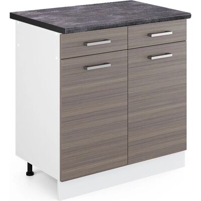 Vicco Modelo R-Line Gabinete de Cocina Ajustable Gris/Blanco - Muebles de Cocina Vicco Modelo R-Line Gabinete de Cocina Ajustable Gris/Blanco - Muebles de Cocina