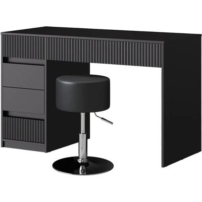 Vicco Omira Schwarzer - Verstellbarer Schminktisch mit Hocker Vicco Omira Schwarzer - Verstellbarer Schminktisch mit Hocker