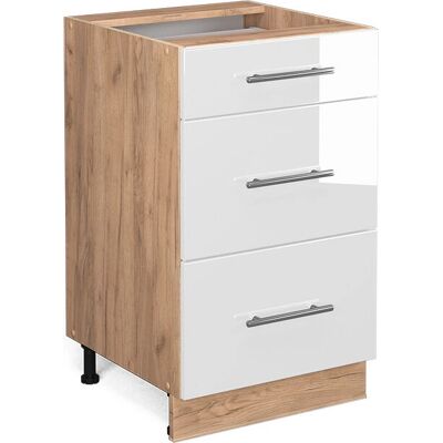 Gabinete de cocina Vicco Fame-Line - Antracita/Blanco alto brillo - 50cm Gabinete de cocina Vicco Fame-Line - Antracita/Blanco alto brillo - 50cm