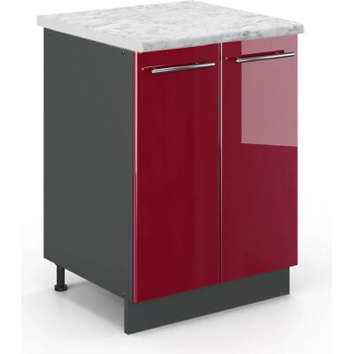 Vicco Mueble bajo de cocina Fame-Line - Rojo Burdeos - 60 cm - Armario de Cocina Vicco Mueble bajo de cocina Fame-Line - Rojo Burdeos - 60 cm - Armario de Cocina