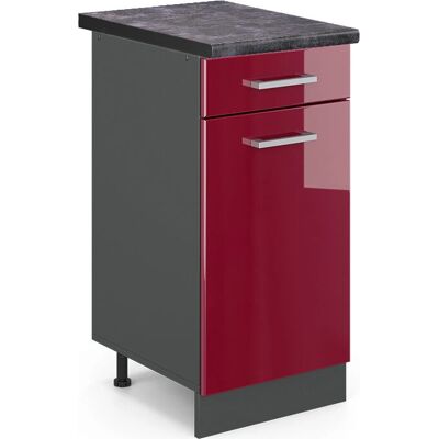 Gabinete Bajo de Cocina Vicco ET Antracita - Alto brillo, 40cm Gabinete Bajo de Cocina Vicco ET Antracita - Alto brillo, 40cm