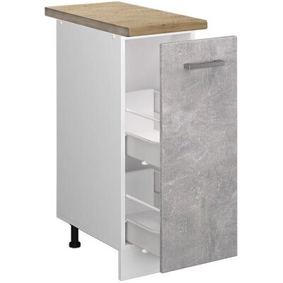 Vicco Armario de farmacia R-Line - Armario de medicinas - Hormigón/Blanco - 30cm Vicco Armario de farmacia R-Line - Armario de medicinas - Hormigón/Blanco - 30cm