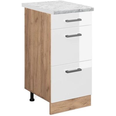 Vicco Mueble de Cocina R-Line Blanco Alto Brillo 40cm - Muebles de Cocina Vicco Mueble de Cocina R-Line Blanco Alto Brillo 40cm - Muebles de Cocina