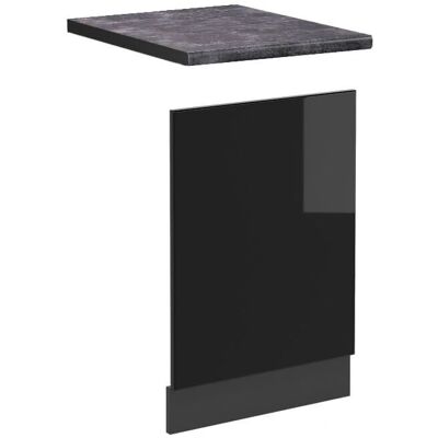 Panel frontal R-Line Vicco - Negro brillo intenso / Antracita - 45cm - Cocina Panel frontal R-Line Vicco - Negro brillo intenso / Antracita - 45cm - Cocina