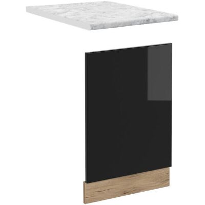 Vicco - Panel de Cocina R-Line - Negro Brillo 45cm - Panel de Gabinete de Cocina Vicco - Panel de Cocina R-Line - Negro Brillo 45cm - Panel de Gabinete de Cocina