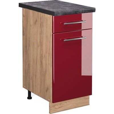 Gabinete de cocina Vicco Fame-Line Rojo Burdeos Alto Brillo - Gabinete de Cocina Gabinete de cocina Vicco Fame-Line Rojo Burdeos Alto Brillo - Gabinete de Cocina