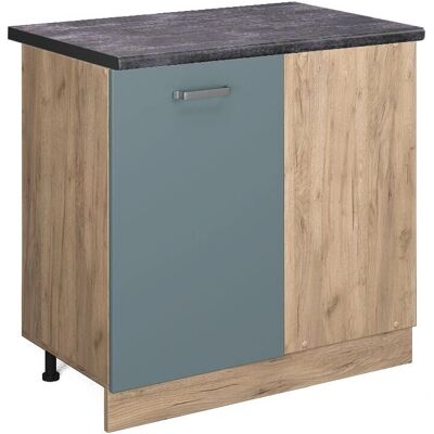 Armario de esquina Vicco R-Line - Gris azulado / Roble - 86cm Armario de esquina Vicco R-Line - Gris azulado / Roble - 86cm