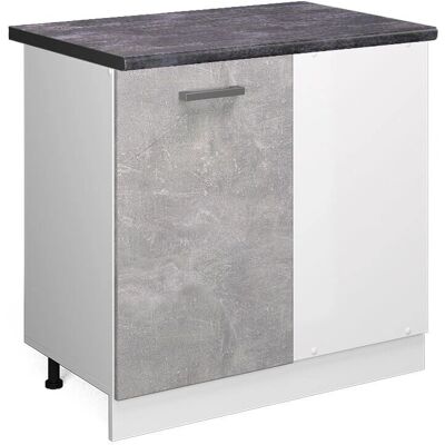 Vicco Armario de esquina R-Line - 86 cm, Hormigón/Blanco, Antracita - Armario de esquina Vicco Armario de esquina R-Line - 86 cm, Hormigón/Blanco, Antracita - Armario de esquina