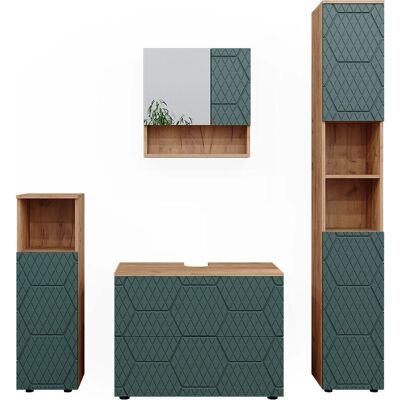 Conjunto de Muebles de Baño Vicco Irma - Verde - 4 Piezas Conjunto de Muebles de Baño Vicco Irma - Verde - 4 Piezas