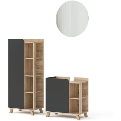 Conjunto de muebles de baño Vicco Karen - Antracita Conjunto de muebles de baño Vicco Karen - Antracita
