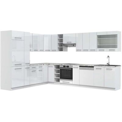 Vicco - Cocina esquinera de alto brillo - 347x257 cm - Unidad de esquina Vicco - Cocina esquinera de alto brillo - 347x257 cm - Unidad de esquina