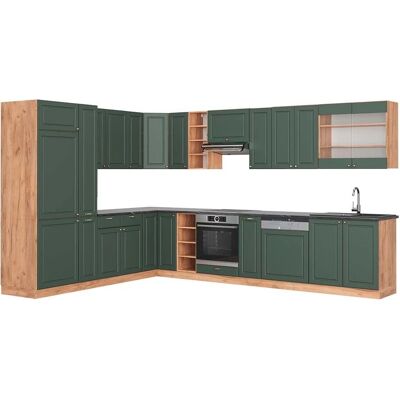 Cocina Esquinera VICCO Fame-Line - Antracita - 347x257cm Cocina Esquinera VICCO Fame-Line - Antracita - 347x257cm