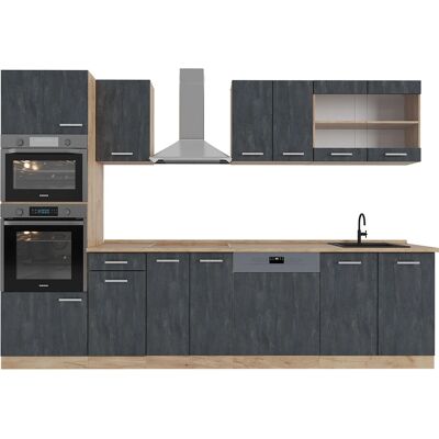 Vicco R-Line - Concreto negro / Roble dorado - Muebles de cocina Vicco R-Line - Concreto negro / Roble dorado - Muebles de cocina