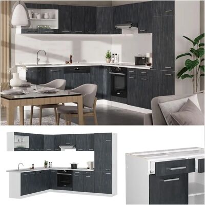 Cocina en Forma de L Vicco - Modular, Ajustable, Fácil de Cuidar - Cocina Cocina en Forma de L Vicco - Modular, Ajustable, Fácil de Cuidar - Cocina