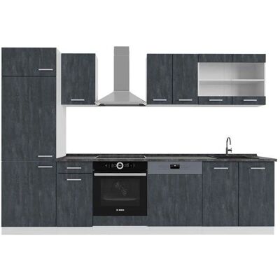 Gabinete de cocina Vicco R-Line - Negro/Blanco - 300cm Gabinete de cocina Vicco R-Line - Negro/Blanco - 300cm