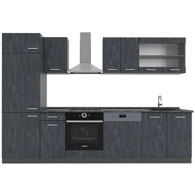 Gabinete de cocina Vicco R-Line - Modular, 300cm, Negro/Antracita Gabinete de cocina Vicco R-Line - Modular, 300cm, Negro/Antracita