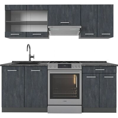 Gabinete de cocina Vicco R-Line - Modular, 200cm, Altura ajustable Gabinete de cocina Vicco R-Line - Modular, 200cm, Altura ajustable