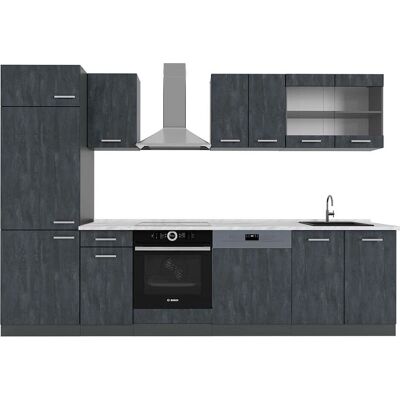 Vicco Mueble de Cocina R-Line, Hormigón Negro/Antracita, 300 cm - Muebles de Cocina Vicco Mueble de Cocina R-Line, Hormigón Negro/Antracita, 300 cm - Muebles de Cocina