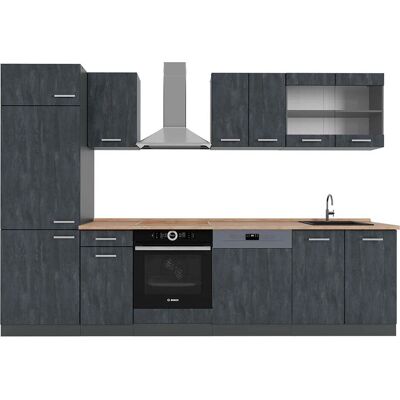 Mueble de cocina Vicco R-Line - Negro/Antracita - 300cm Mueble de cocina Vicco R-Line - Negro/Antracita - 300cm