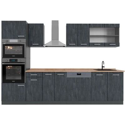 Mueble de cocina Vicco R-Line Negro/Antracita 300cm - Mueble de cocina Mueble de cocina Vicco R-Line Negro/Antracita 300cm - Mueble de cocina