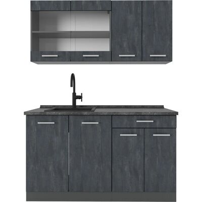 Vicco Módulo de Cocina - Antracita - 140cm - Cocina Versátil Vicco Módulo de Cocina - Antracita - 140cm - Cocina Versátil