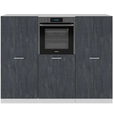 Vicco - Bloque de cocina modular, Hormigón negro/blanco, 180cm Vicco - Bloque de cocina modular, Hormigón negro/blanco, 180cm