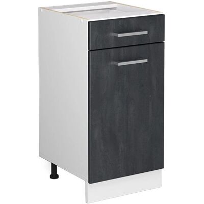 Gabinete de cocina Vicco R-Line - 40cm, Negro/Blanco, Diseño modular Gabinete de cocina Vicco R-Line - 40cm, Negro/Blanco, Diseño modular