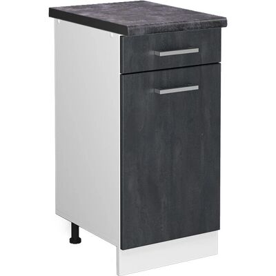 Vicco Modelo R-Line - Armario de Cocina Ajustable en Negro/Blanco Vicco Modelo R-Line - Armario de Cocina Ajustable en Negro/Blanco
