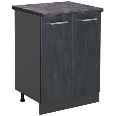 Vicco Modelo R-Line Mueble Bajo de Cocina - Concreto Negro - 60cm Vicco Modelo R-Line Mueble Bajo de Cocina - Concreto Negro - 60cm