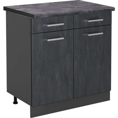 Vicco Mueble Bajo de Cocina R-Line - Negro Antracita - Mueble de Cocina Vicco Mueble Bajo de Cocina R-Line - Negro Antracita - Mueble de Cocina