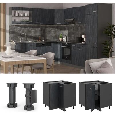 Gabinete de esquina Vicco R-Line - Hormigón negro - Muebles de cocina Gabinete de esquina Vicco R-Line - Hormigón negro - Muebles de cocina