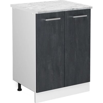Vicco Modelo ET Mármol - Armario de Cocina Modular - Negro/Blanco - 60cm Vicco Modelo ET Mármol - Armario de Cocina Modular - Negro/Blanco - 60cm