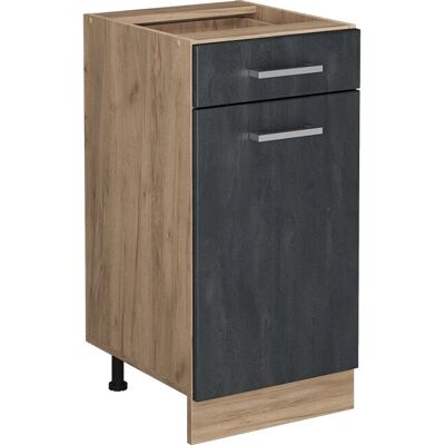 Gabinete inferior de cocina Vicco R-Line - Hormigón negro / Roble dorado Gabinete inferior de cocina Vicco R-Line - Hormigón negro / Roble dorado