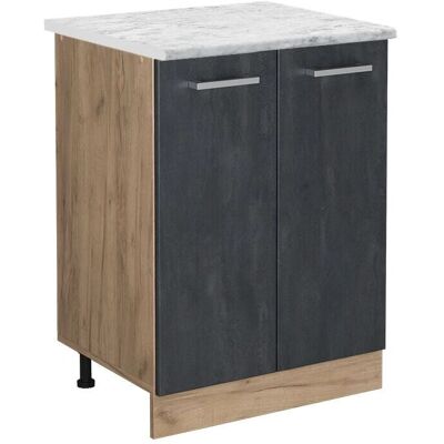 Mueble bajo de cocina Vicco ET Mármol - Concreto negro Mueble bajo de cocina Vicco ET Mármol - Concreto negro