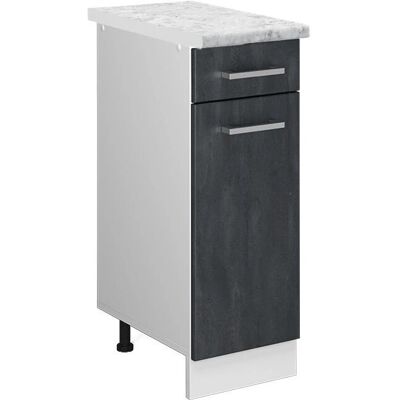 Vicco Mueble bajo de cocina R-Line - Concreto negro y Mármol Vicco Mueble bajo de cocina R-Line - Concreto negro y Mármol