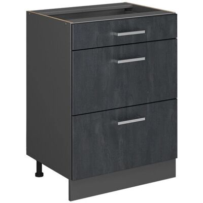 Armoire de cuisine Vicco R-Line - Béton noir, 60cm - Publicité Armoire de cuisine Vicco R-Line - Béton noir, 60cm - Publicité