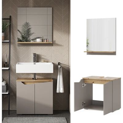Vicco Marelle Badezimmer-Set - Grau - 2 Teile Vicco Marelle Badezimmer-Set - Grau - 2 Teile