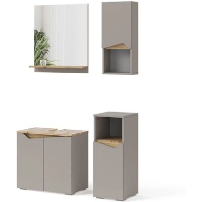 Vicco Marelle Badezimmermöbel-Set - 4 Stück, Grau Vicco Marelle Badezimmermöbel-Set - 4 Stück, Grau