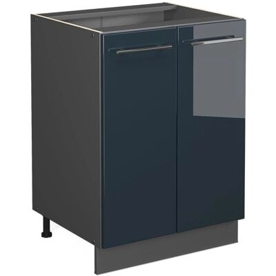 Vicco - Mueble bajo de cocina azul oscuro brillante - 60cm - Armario de cocina Vicco - Mueble bajo de cocina azul oscuro brillante - 60cm - Armario de cocina