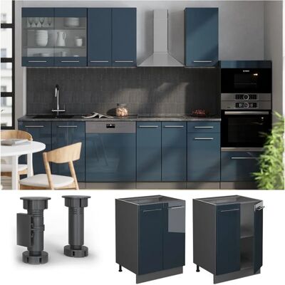 Armario de cocina Vicco Fame-Line 60cm - Azul oscuro brillante Armario de cocina Vicco Fame-Line 60cm - Azul oscuro brillante