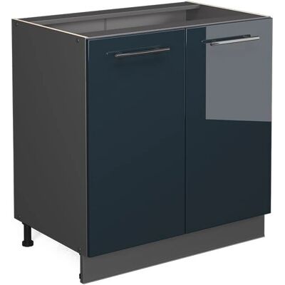 Vicco Azul Oscuro Brillante de 80cm Gabinete de Cocina - Mueble de Cocina Vicco Azul Oscuro Brillante de 80cm Gabinete de Cocina - Mueble de Cocina