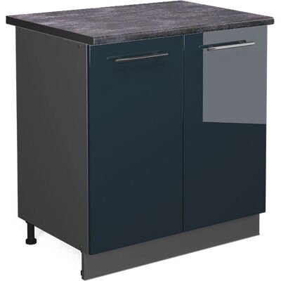 Vicco - Armario de Cocina Azul Oscuro Brillante 80cm - Armario de Cocina Vicco - Armario de Cocina Azul Oscuro Brillante 80cm - Armario de Cocina